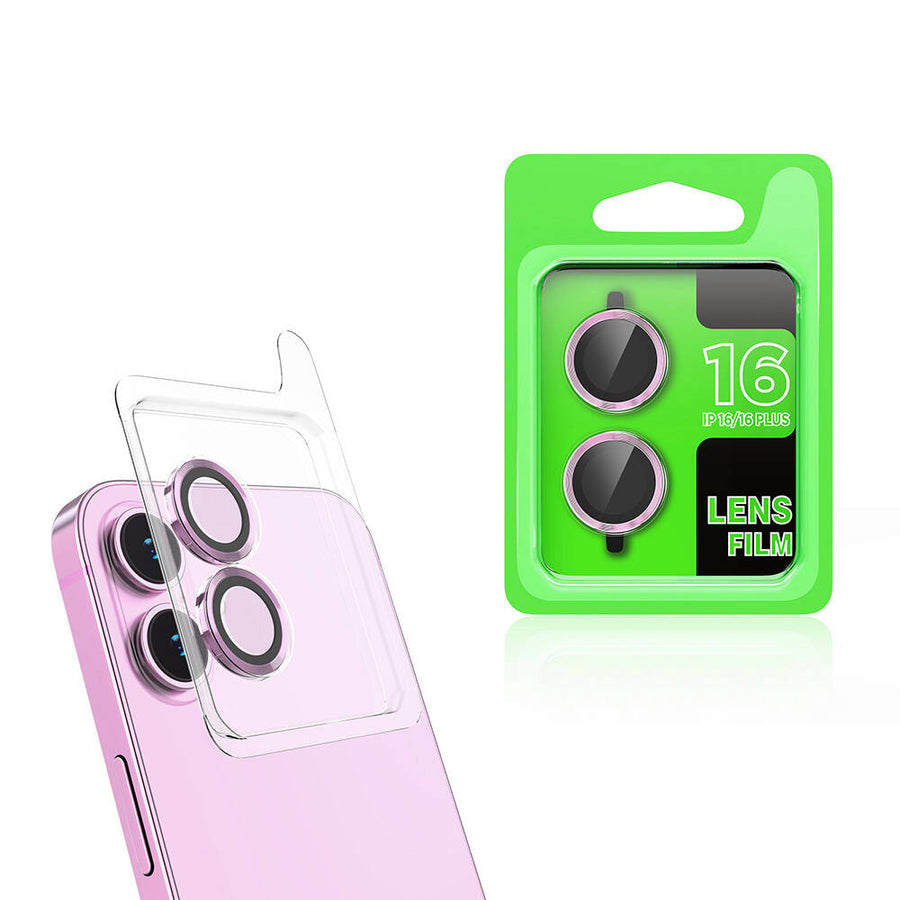 iPhone 16 Plus Zore CL-07 Kamera Lens Koruyucu - Pembe