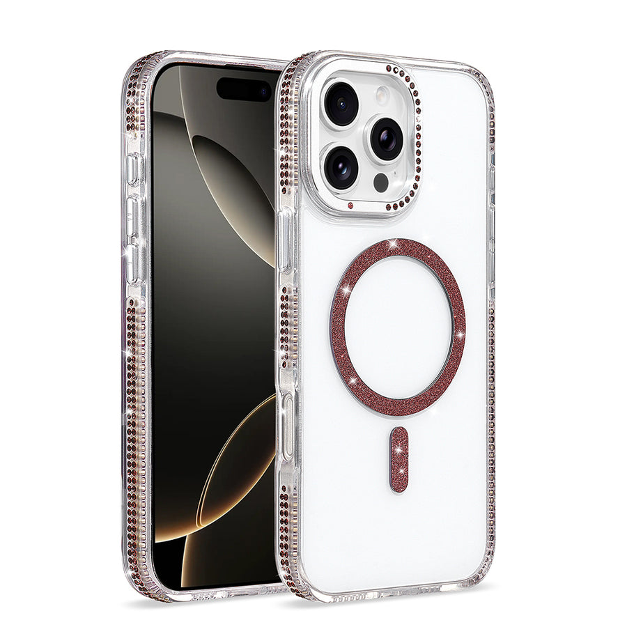 iPhone 16 Pro Max Kılıf M-safe Şarj Özellikli Zore Tera Silikon Kılıf - Mürdüm