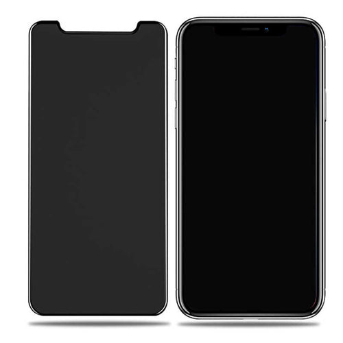 iPhone XR 6.1 ​​​​​​​​​​​​Zore Rika Premium Privacy Temperli Cam Ekran Koruyucu - Siyah