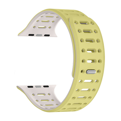 Watch 10 42mm Zore KRD-124 Silikon Kordon Strap Kayış - Sarı