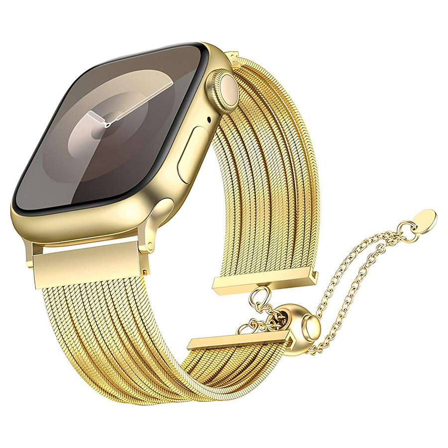 Watch 10 42mm Zore KRD-137 Metal Hasır Kordon - Gold