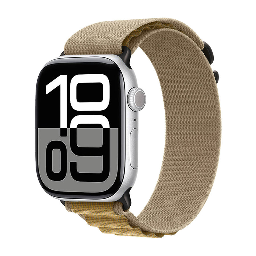 Watch 10 42mm Zore KRD-74 Hasır Kordon - Siyah-Haki