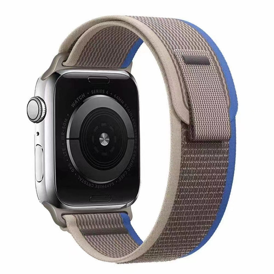 Watch 10 42mm Zore KRD-77 Hasır Kordon - Gri-Mavi