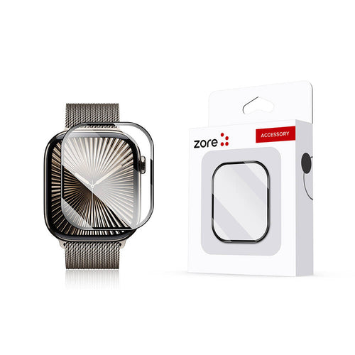 Watch 10 42mm Zore PMMA Pet Saat Ekran Koruyucu - Siyah
