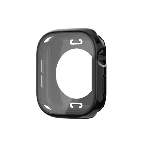 Watch 10 46mm 360 Derece Korumalı Kasa ve Ekran Koruyucu Zore Watch Gard 12 - Parlak Siyah