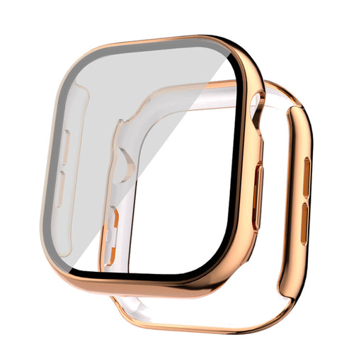 Watch 10 46mm Sert PC Kasa Electroplatink Çerçeveli Ekran Koruyucu Zore Watch Gard 36 - Rose Gold