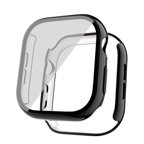 Watch 10 46mm Sert PC Kasa Electroplatink Çerçeveli Ekran Koruyucu Zore Watch Gard 36 - Siyah