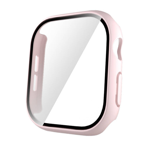 Watch 10 46mm Sert PC Kasa ve Ekran Koruyucu Zore Watch Gard 35 - Pembe