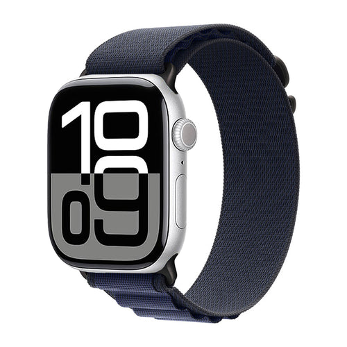 Watch 10 46mm Zore KRD-74 Hasır Kordon - Siyah-Mavi