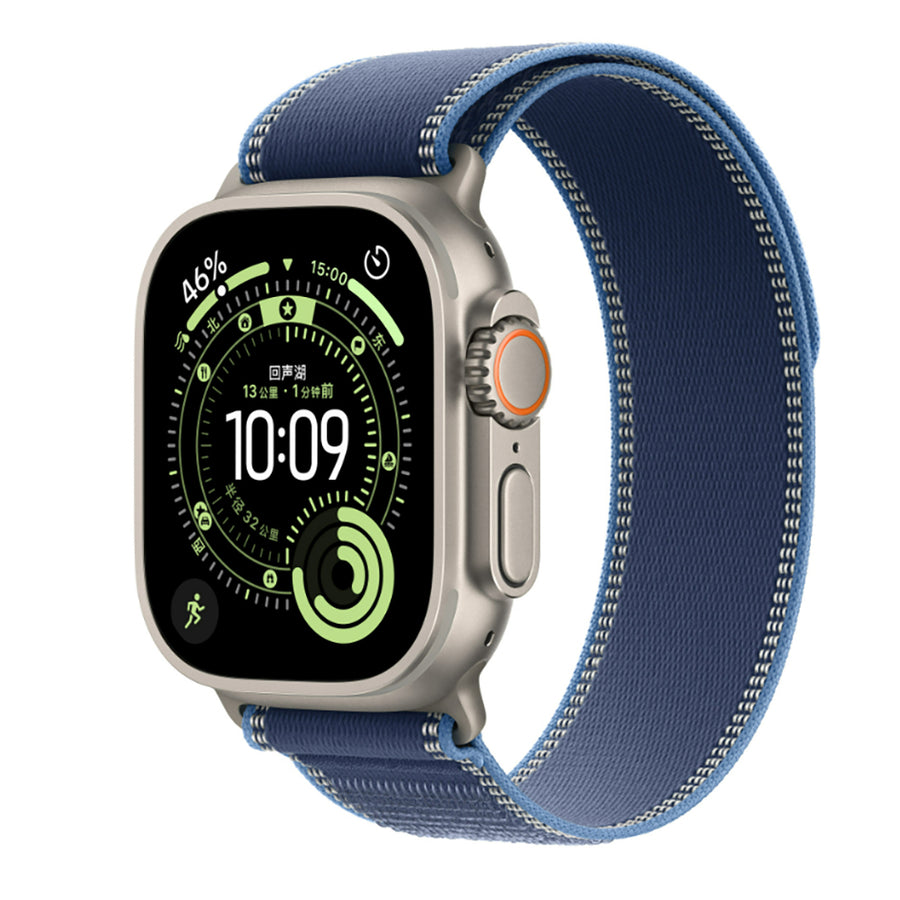Watch 10 46mm Zore KRD-77 Hasır Kordon - Açık Mavi
