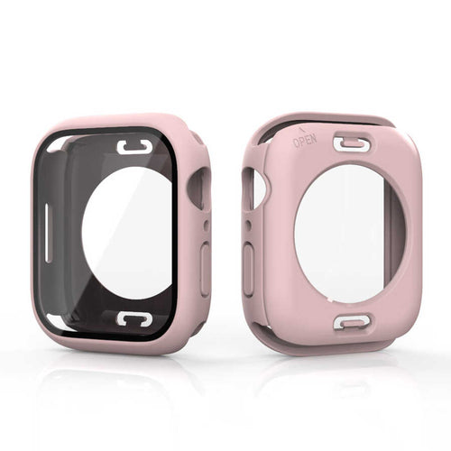 Watch 40mm 360 Derece Korumalı Kasa ve Ekran Koruyucu Zore Watch Gard 12 - Pembe