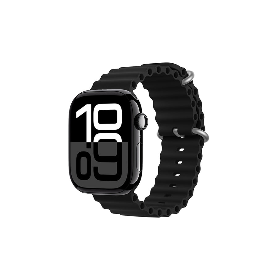 Watch 10 46mm Zore KRD-75 Silikon Kordon - Siyah