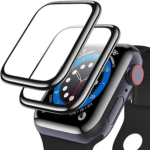 Watch 44mm Zore PMMA Silikon Body Saat Ekran Koruyucu - Siyah