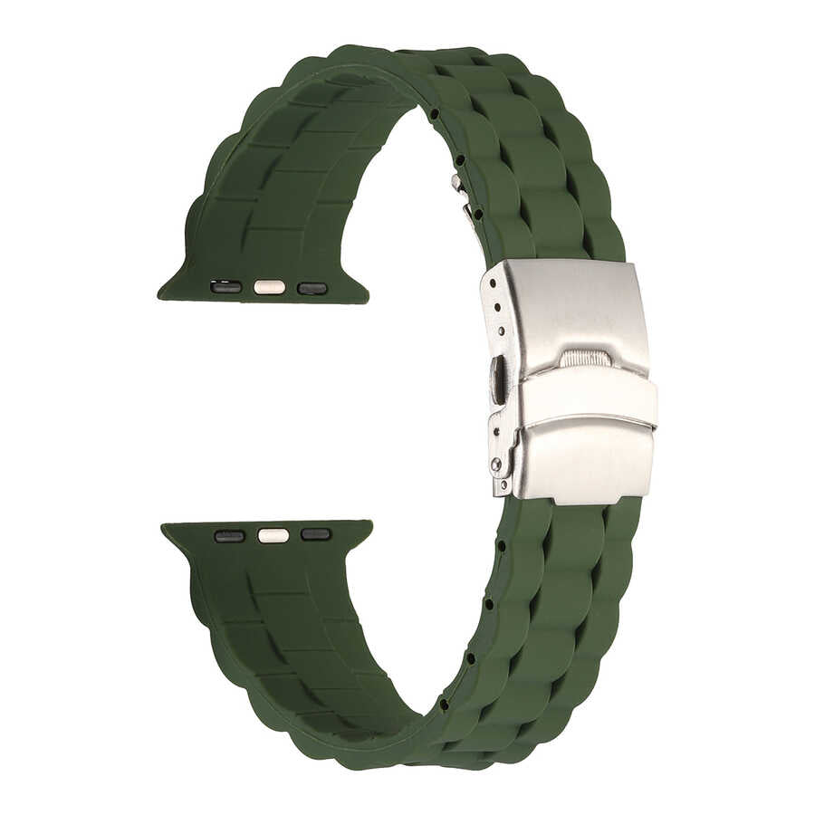 Watch 7 41mm KRD-72 Silikon Kordon - Koyu Yeşil
