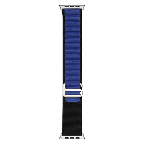 Watch 7 41mm Zore Band-74 Hasır Kordon - Siyah-Mavi