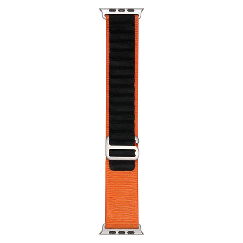 Watch 7 41mm Zore Band-74 Hasır Kordon - Siyah-Turuncu