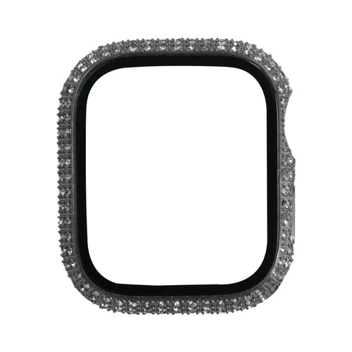 Watch 7 41mm Zore Watch Gard 24 Kenarları Taşlı Sert PC Kasa Ve Ekran Koruyucu - Gümüş