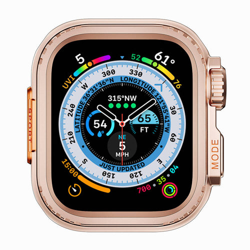 Watch 7 45mm to Watch Ultra 49mm Kasa Dönüştürücü Zore Watch Gard 33 - Rose Gold