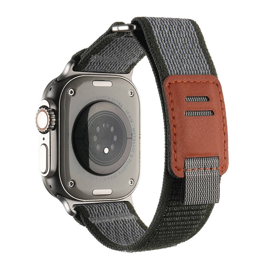 Watch Ultra 49mm Hasır Kordon Zore KRD-106 Strap Kayış - Yeşil