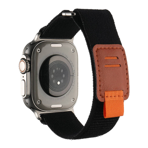 Watch Ultra 49mm Hasır Kordon Zore KRD-106 Strap Kayış - Siyah