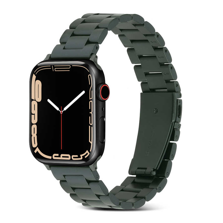 Watch Ultra 49mm Kordon KRD-04 Metal Strap Kayış - Olive