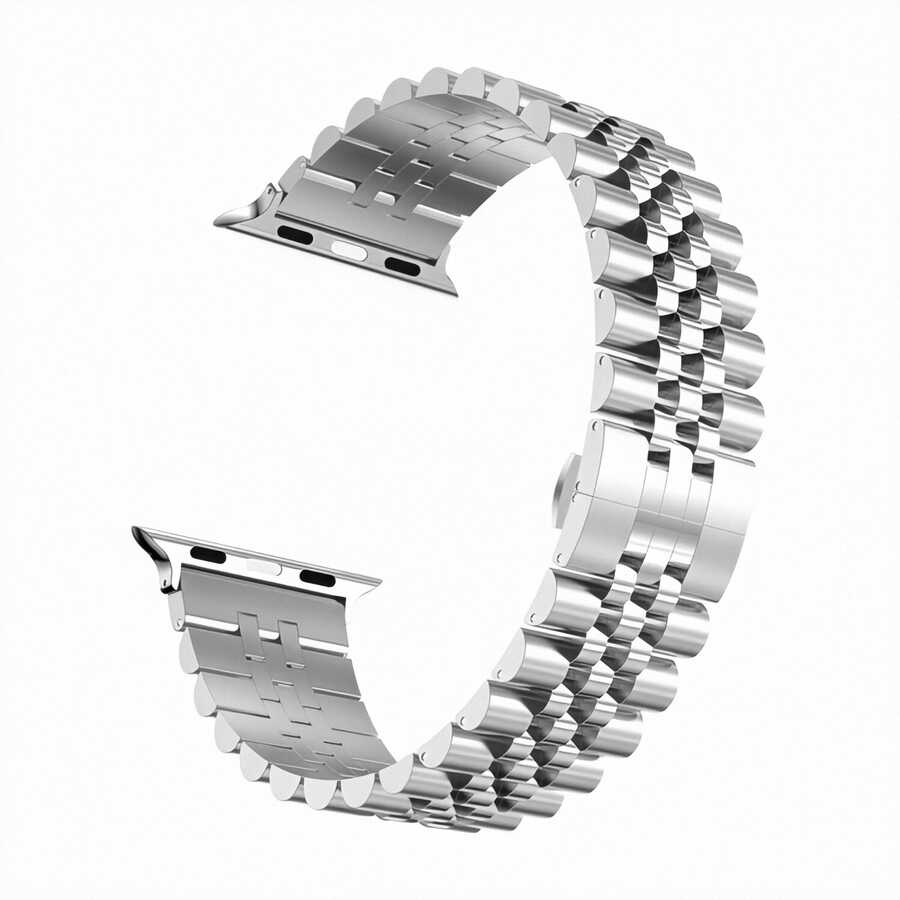Watch Ultra 49mm Kordon KRD-36 Metal Strap Kayış - Gümüş