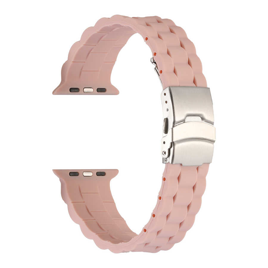 Watch Ultra 49mm Kordon KRD-72 Silikon Strap Kayış - Pembe