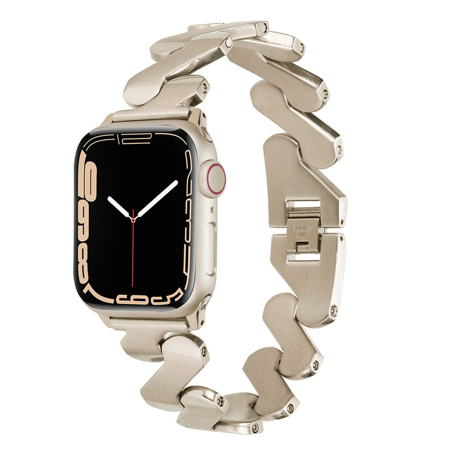 ​​​ Watch Ultra 49mm Kordon KRD-80 Metal Strap Kayış - Starlight