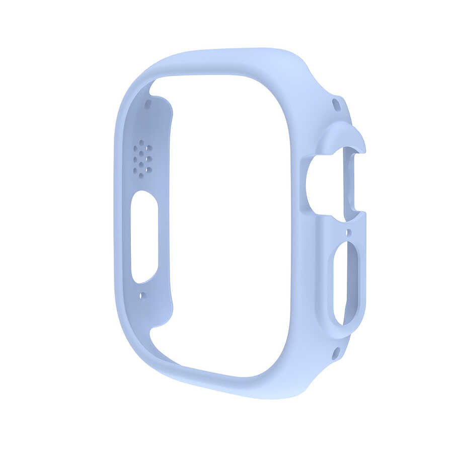 Watch Ultra 49mm Sert PC Kasa Koruyucu Zore Watch Gard 18 - Mavi Açık