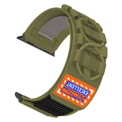 Watch Ultra 49mm Zore KRD-112 Orbital Örgülü Halat Tasarımlı Naylon Kumaş Hasır Kordon - Yeşil