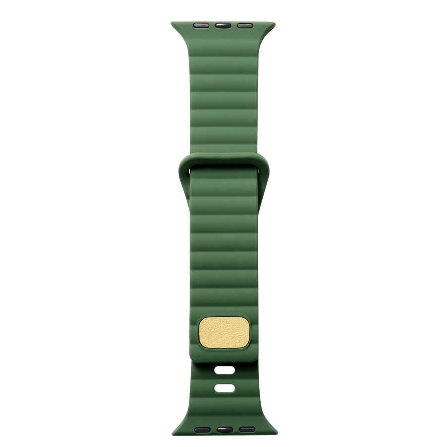Watch Ultra 49mm Zore KRD-73 Silikon Kordon - Koyu Yeşil