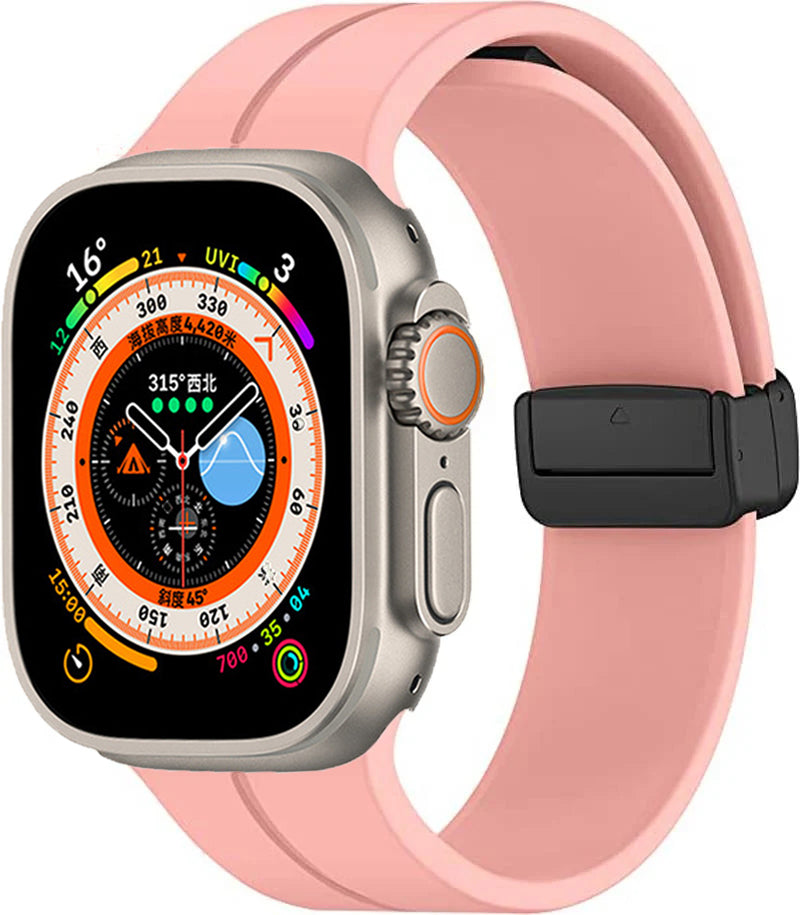 Watch Ultra 49mm Zore KRD-84 Silikon Kordon - Rose Gold