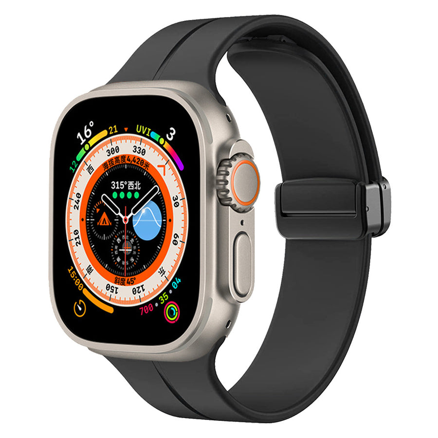 Watch Ultra 49mm Zore KRD-84 Silikon Kordon - Siyah