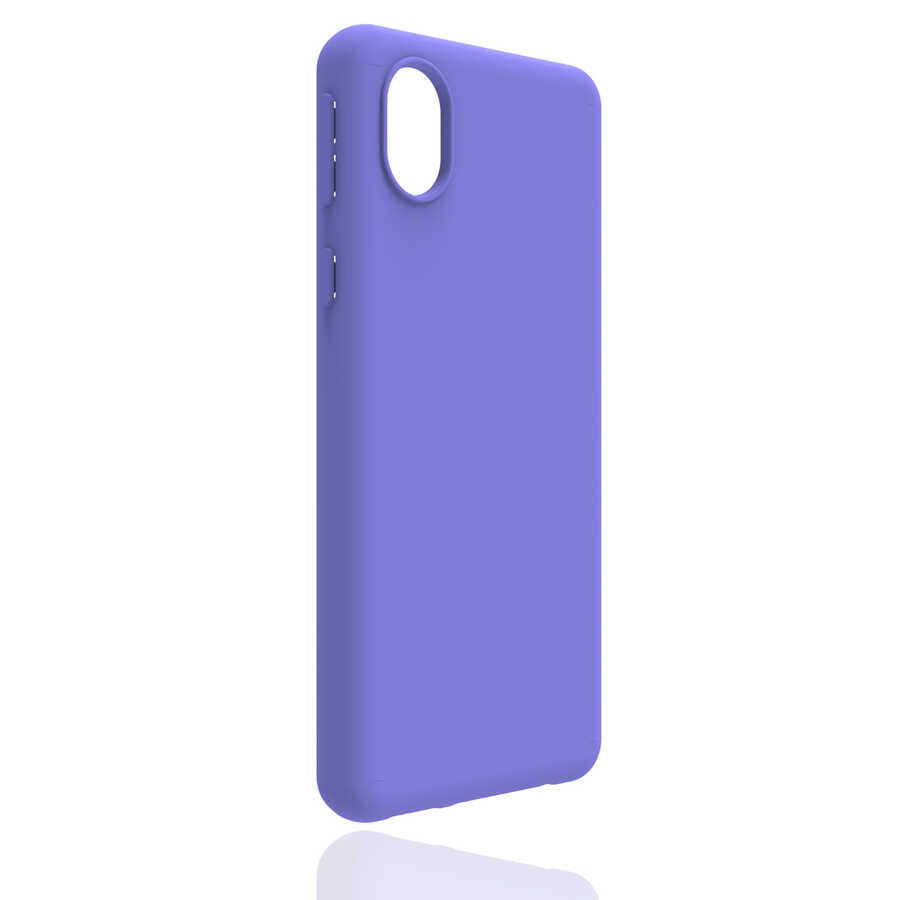 Galaxy A01 Core Kılıf Zore Biye Silikon - Mor