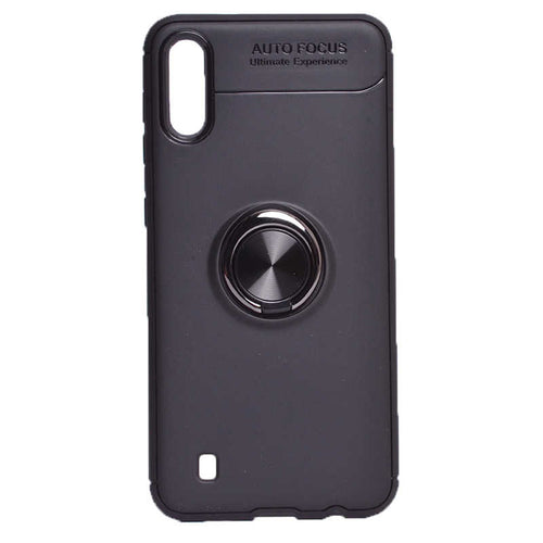 Galaxy A01 Kılıf Zore Ravel Silikon Kılıf - Siyah