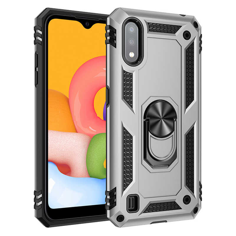 Galaxy A01 Kılıf Zore Vega Kılıf - Gri