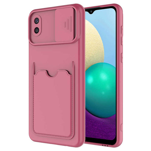 Galaxy A02 Kılıf ​Zore Kartix Kılıf - Koyu Mor