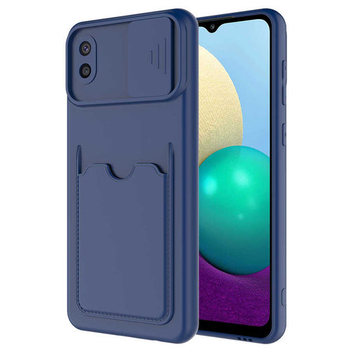 Galaxy A02 Kılıf ​Zore Kartix Kılıf - Lacivert