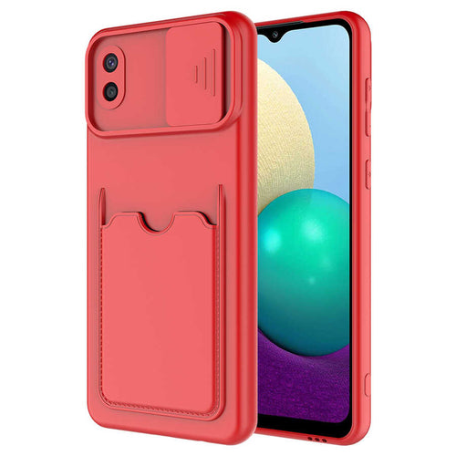 Galaxy A02 Kılıf ​Zore Kartix Kılıf - Kırmızı