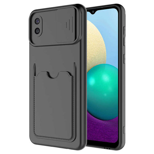 Galaxy A02 Kılıf ​Zore Kartix Kılıf - Siyah