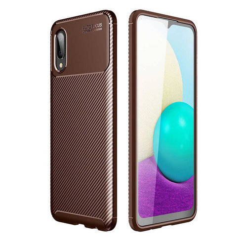 Galaxy A02 Kılıf Zore Negro Silikon Kılıf - Kahverengi