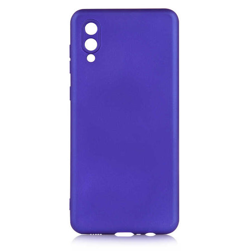 Galaxy A02 Kılıf Zore Premier Silikon Kılıf - Saks Mavi