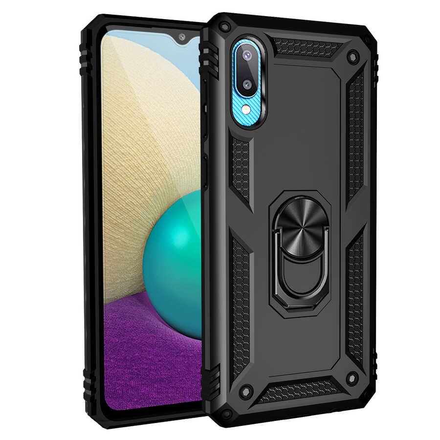 Galaxy A02 Kılıf Zore Vega Kılıf - Siyah