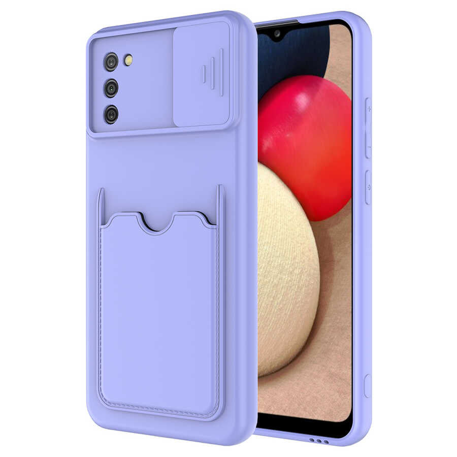 Galaxy A02S Kılıf ​Zore Kartix Kılıf - Lila