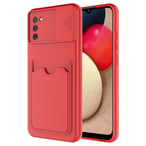 Galaxy A02S Kılıf ​Zore Kartix Kılıf - Kırmızı