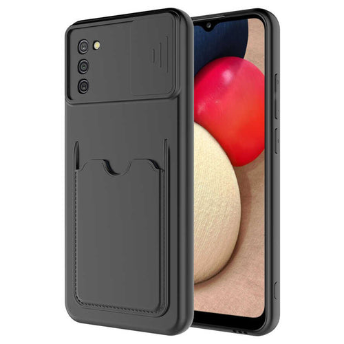 Galaxy A02S Kılıf ​Zore Kartix Kılıf - Siyah