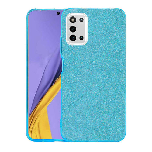 Galaxy A03S Kılıf Zore Shining Silikon - Mavi