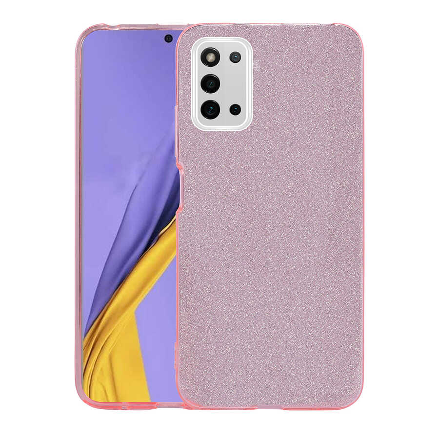 Galaxy A03S Kılıf Zore Shining Silikon - Pembe