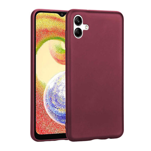 Galaxy A04 Kılıf Zore Premier Silikon Kılıf - Mürdüm