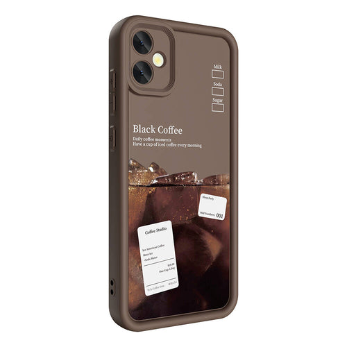Galaxy A05 Kılıf Kamera Korumalı Baskılı Arka Yüzey Zore Klas Kılıf - Koyu Kahve